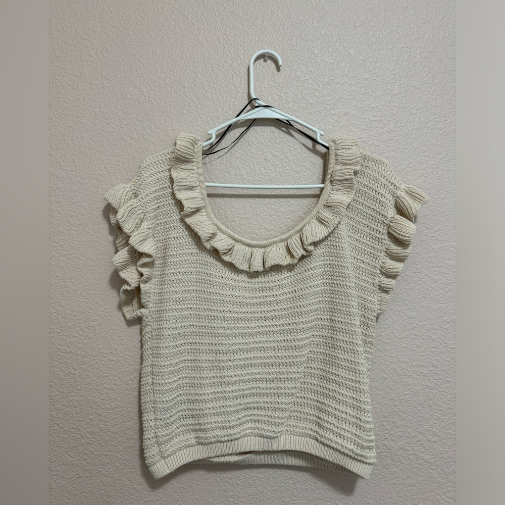 Knitted ruffle top - Picture 2 of 3